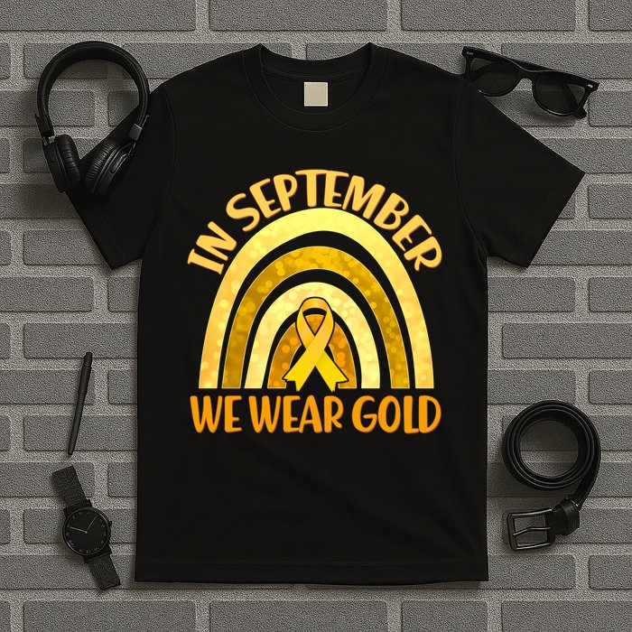 In September We Wear Gold Childhood Cancer Awareness T-Shirt