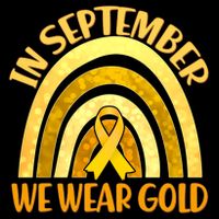 In September We Wear Gold Childhood Cancer Awareness T-Shirt