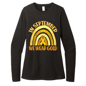 In September We Wear Gold Childhood Cancer Awareness Womens CVC Long Sleeve Shirt