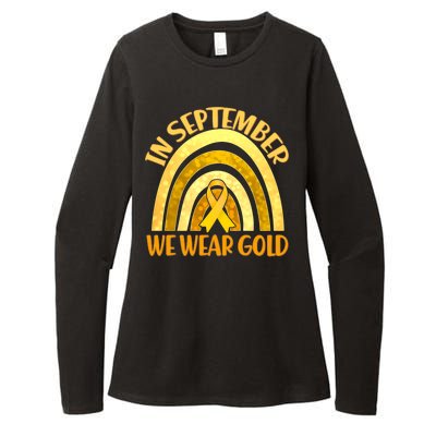 In September We Wear Gold Childhood Cancer Awareness Womens CVC Long Sleeve Shirt