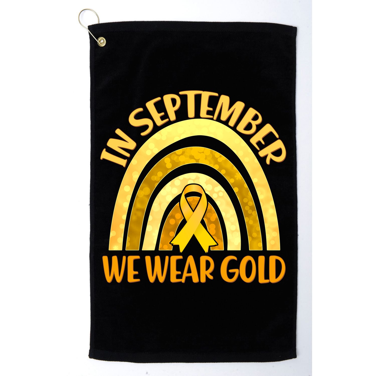 In September We Wear Gold Childhood Cancer Awareness Golf Towel
