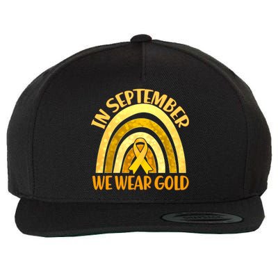 In September We Wear Gold Childhood Cancer Awareness Wool Snapback Cap