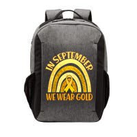 In September We Wear Gold Childhood Cancer Awareness Vector Backpack