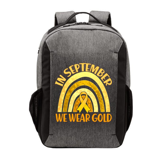 In September We Wear Gold Childhood Cancer Awareness Vector Backpack