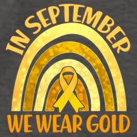 In September We Wear Gold Childhood Cancer Awareness Vector Backpack