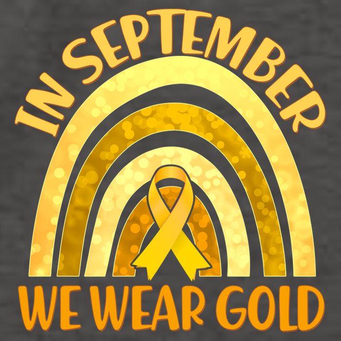 In September We Wear Gold Childhood Cancer Awareness Vector Backpack
