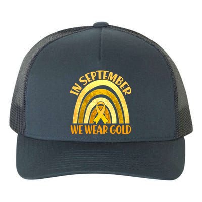 In September We Wear Gold Childhood Cancer Awareness Yupoong Adult 5-Panel Trucker Hat