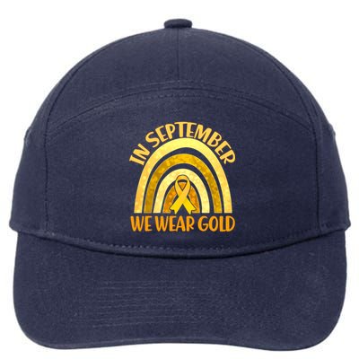 In September We Wear Gold Childhood Cancer Awareness 7-Panel Snapback Hat