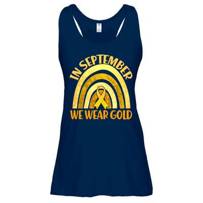 In September We Wear Gold Childhood Cancer Awareness Ladies Essential Flowy Tank