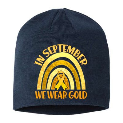 In September We Wear Gold Childhood Cancer Awareness Sustainable Beanie