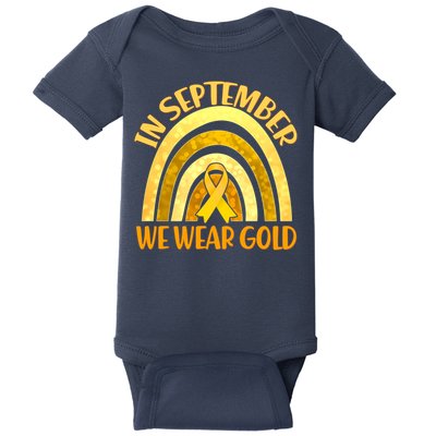 In September We Wear Gold Childhood Cancer Awareness Baby Bodysuit