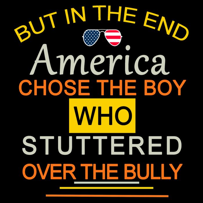 In The End America Chose The Boy Who Stuttered Over The Bully Mug