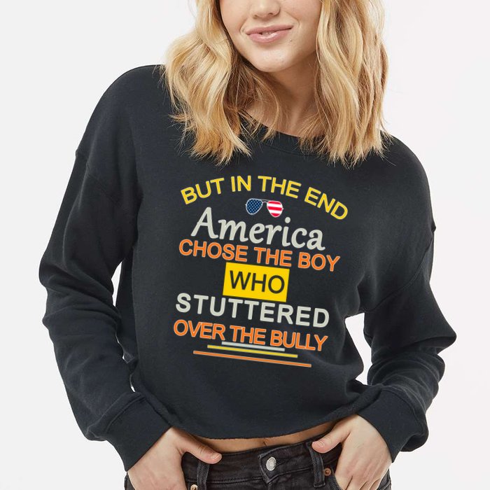 In The End America Chose The Boy Who Stuttered Over The Bully Cropped Pullover Crew