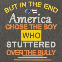 In The End America Chose The Boy Who Stuttered Over The Bully Cotton Canvas Backpack