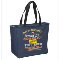In The End America Chose The Boy Who Stuttered Over The Bully Zip Tote Bag