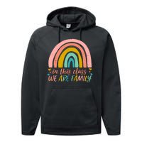 In This Class We Are Family Cute Painted Rainbow Performance Fleece Hoodie