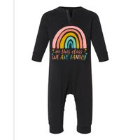 In This Class We Are Family Cute Painted Rainbow Infant Fleece One Piece