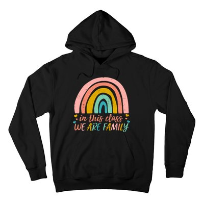 In This Class We Are Family Cute Painted Rainbow Hoodie