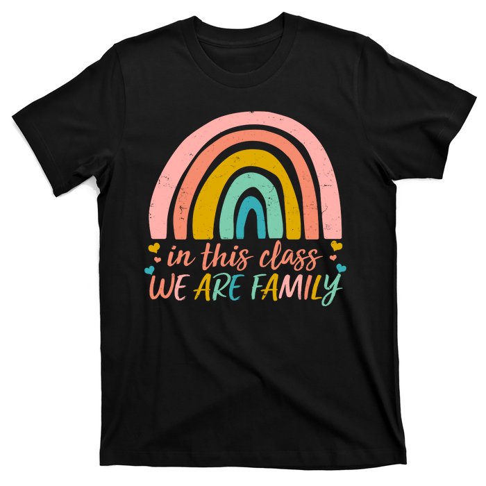 In This Class We Are Family Cute Painted Rainbow T-Shirt