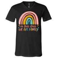 In This Class We Are Family Cute Painted Rainbow V-Neck T-Shirt