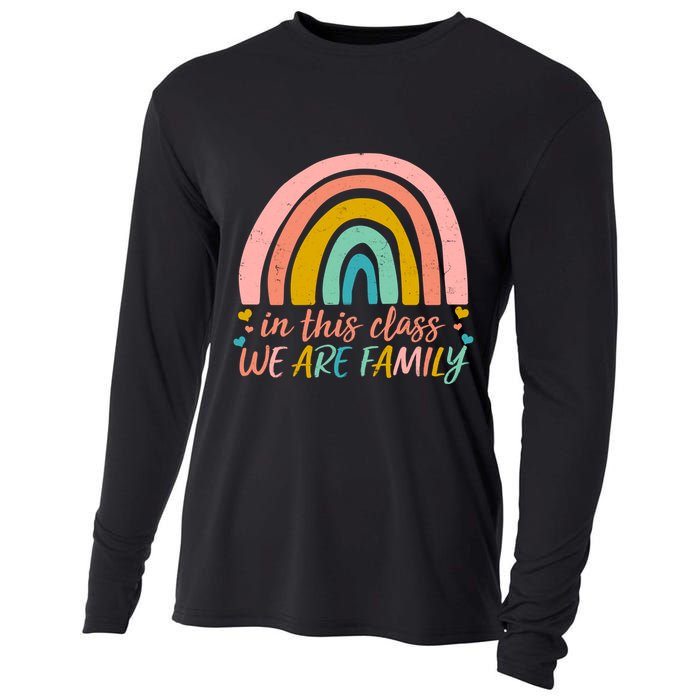 In This Class We Are Family Cute Painted Rainbow Cooling Performance Long Sleeve Crew