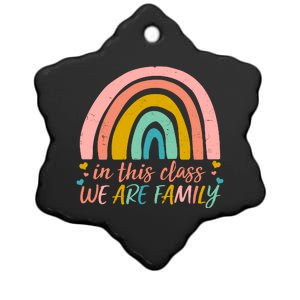 In This Class We Are Family Cute Painted Rainbow Ceramic Star Ornament