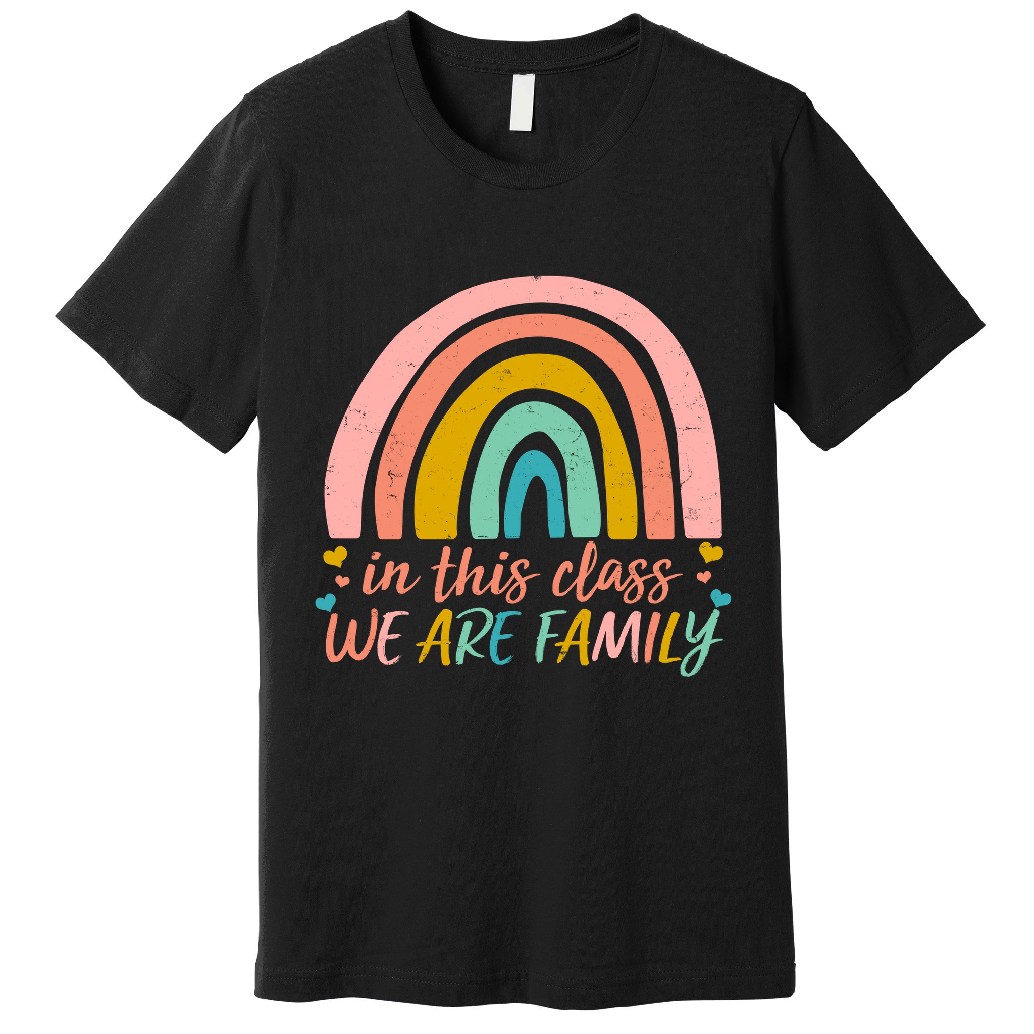 In This Class We Are Family Cute Painted Rainbow Premium T-Shirt
