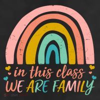 In This Class We Are Family Cute Painted Rainbow 25L Jumbo Tote