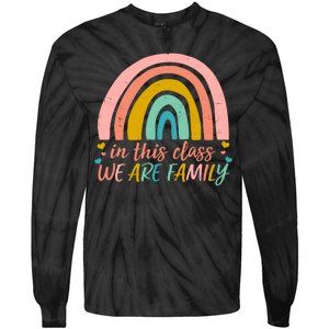 In This Class We Are Family Cute Painted Rainbow Tie-Dye Long Sleeve Shirt