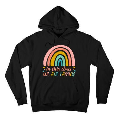 In This Class We Are Family Cute Painted Rainbow Tall Hoodie