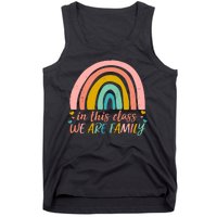 In This Class We Are Family Cute Painted Rainbow Tank Top