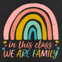 In This Class We Are Family Cute Painted Rainbow Golf Towel