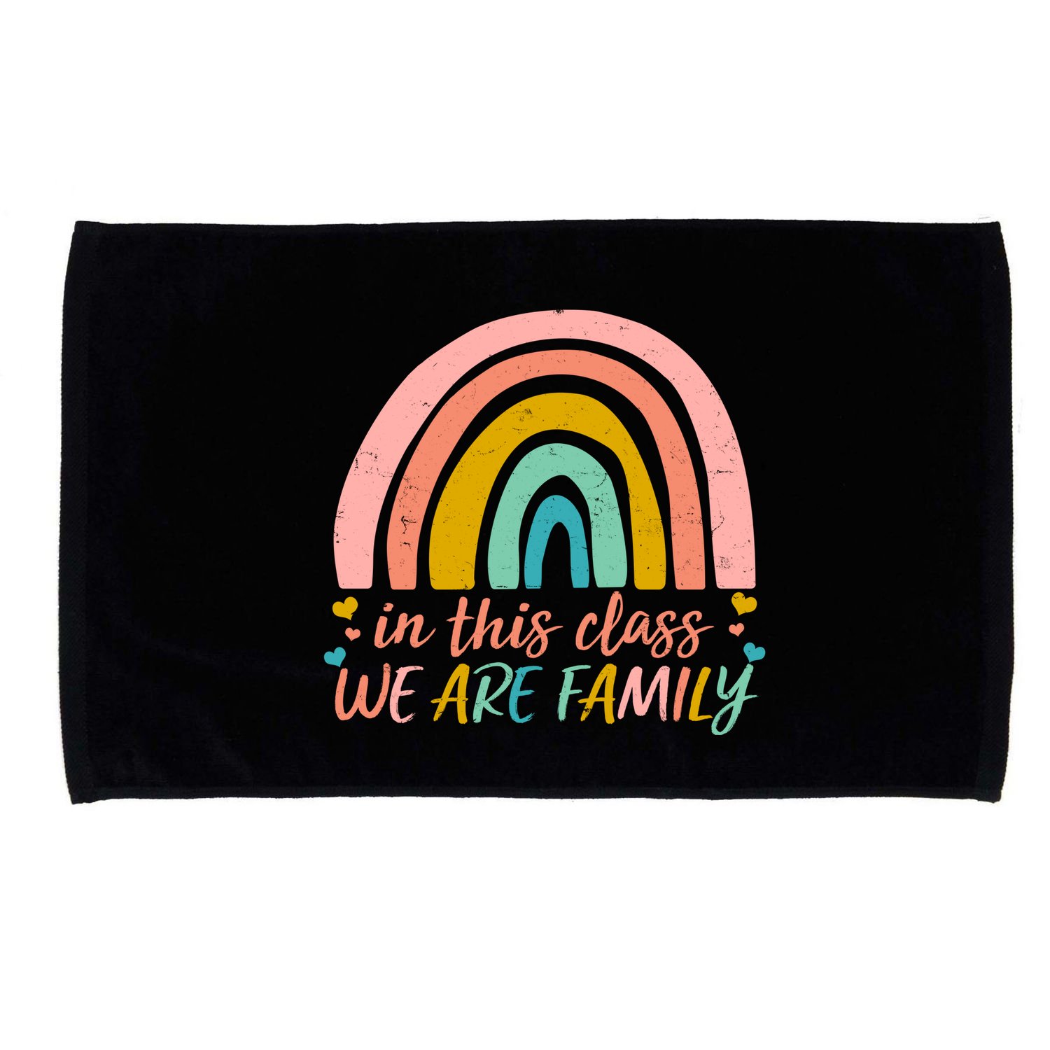 In This Class We Are Family Cute Painted Rainbow Microfiber Hand Towel