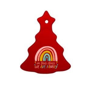 In This Class We Are Family Cute Painted Rainbow Ceramic Tree Ornament