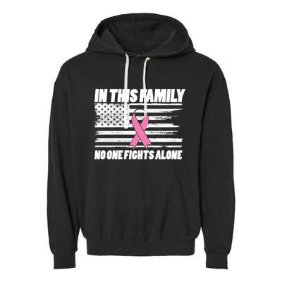 In This Family No One Fights Alone Garment-Dyed Fleece Hoodie