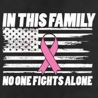 In This Family No One Fights Alone 7 Panel Mesh Trucker Snapback Hat