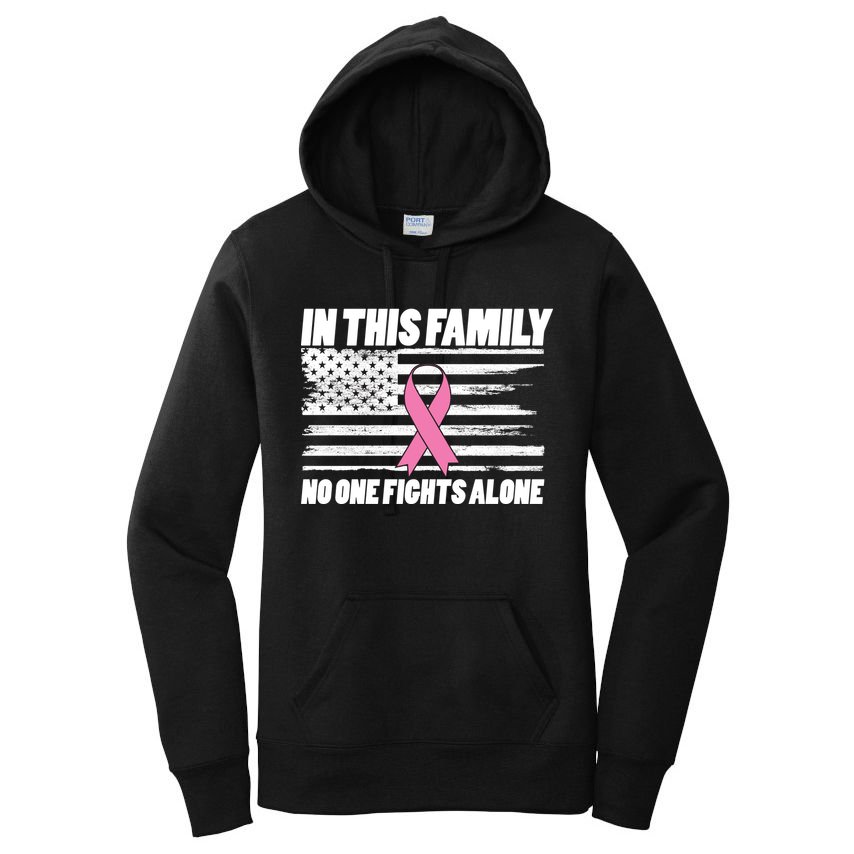In This Family No One Fights Alone Women's Pullover Hoodie
