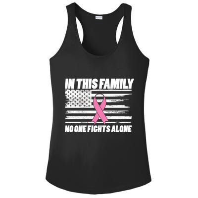 In This Family No One Fights Alone Ladies PosiCharge Competitor Racerback Tank