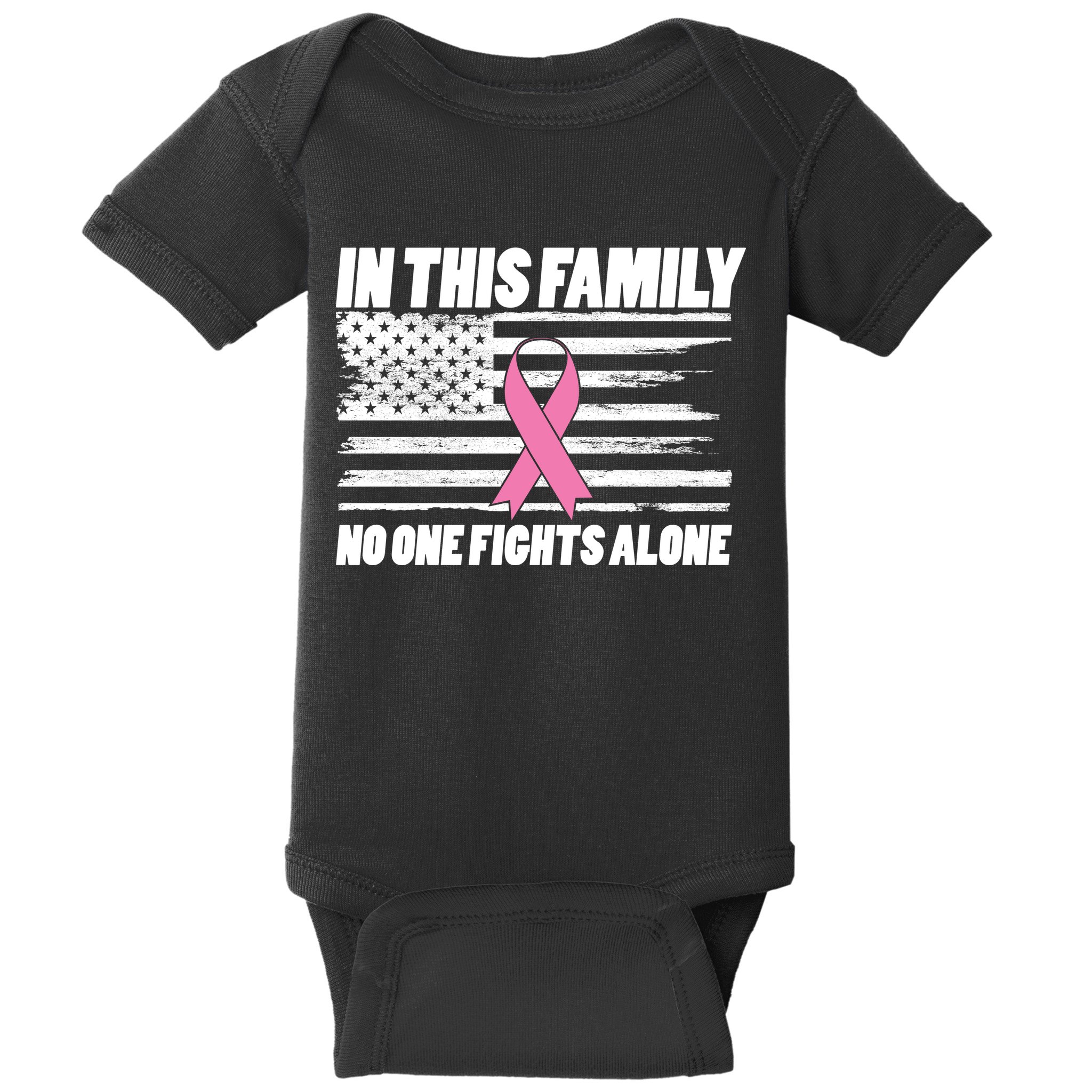 In This Family No One Fights Alone Baby Bodysuit