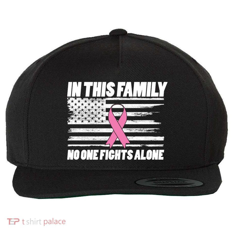 In This Family No One Fights Alone Wool Snapback Cap