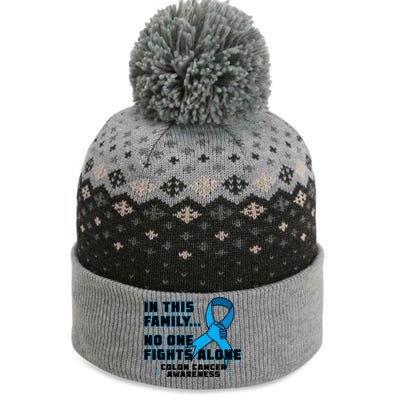 In This Family No One Fights Alone Colon Cancer The Baniff Cuffed Pom Beanie