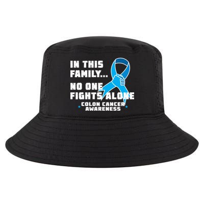 In This Family No One Fights Alone Colon Cancer Cool Comfort Performance Bucket Hat