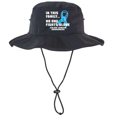 In This Family No One Fights Alone Colon Cancer Legacy Cool Fit Booney Bucket Hat