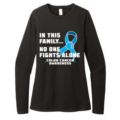 In This Family No One Fights Alone Colon Cancer Womens CVC Long Sleeve Shirt