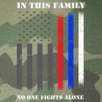 In This Family No One Fights Alone Hero Flag Legacy Tie Dye Trucker Hat