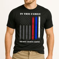 In This Family No One Fights Alone Hero Flag Performance Shirt
