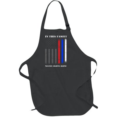 In This Family No One Fights Alone Hero Flag Full-Length Apron With Pockets