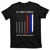 In This Family No One Fights Alone Hero Flag T-Shirt