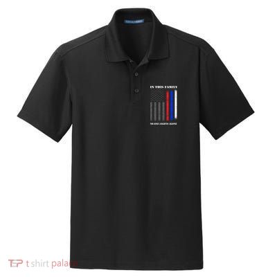 In This Family No One Fights Alone Hero Flag Dry Zone Grid Polo