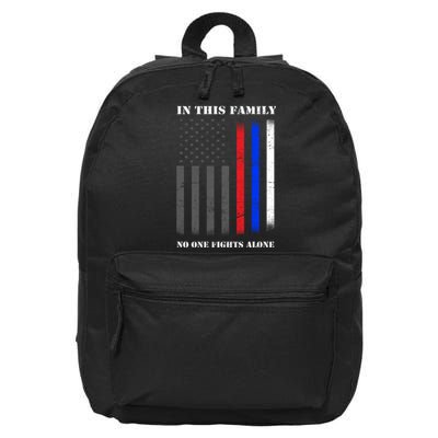 In This Family No One Fights Alone Hero Flag 16 in Basic Backpack